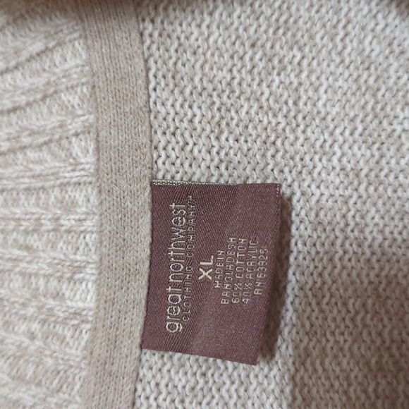 Great Northwest Clothing Company ¼ Zip Sweater Size XL NWT MSRP $60 - Picture 3 of 5